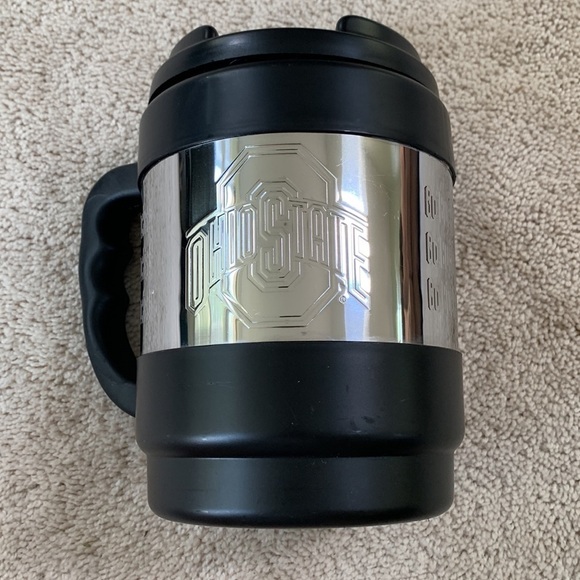 64 oz Embossed OSU Ohio State University Buckeyes “GO BUCKS” Insulated Thermos - Picture 3 of 10